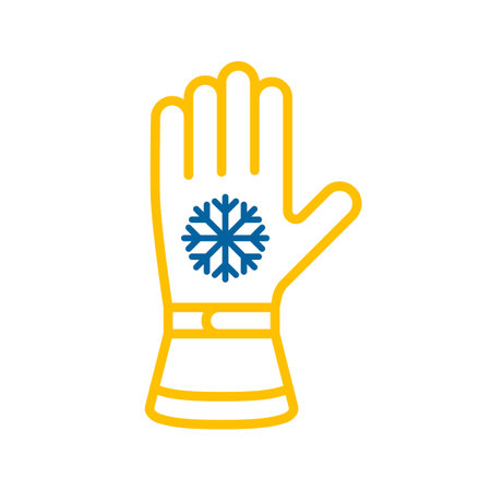 Winter ski gloves vector isolated icon. Winter sign. Graph symbol for travel and tourism web site and apps design,  app, UIのイラスト素材