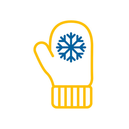 Snowflake gloves vector isolated icon. Winter sign. Graph symbol for travel and tourism web site and apps design,  app, UIのイラスト素材