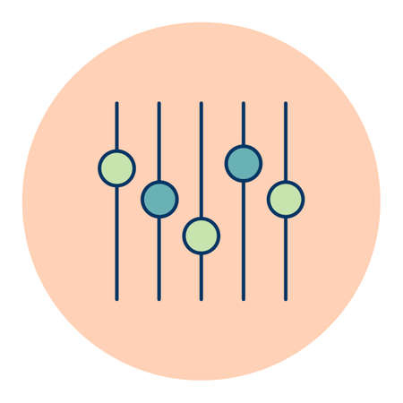 Equalizer color vector icon. Music sound wave symbol. Graph symbol for music and sound web site and apps design, logo, app, UIのイラスト素材