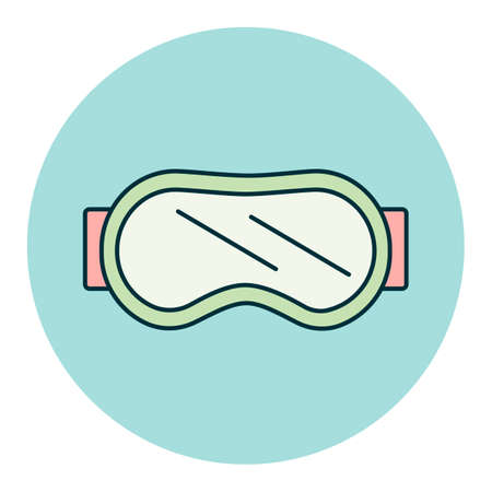 Classic snowboard ski goggles vector icon. Winter sign. Graph symbol for travel and tourism web site and apps design,  app, UIのイラスト素材