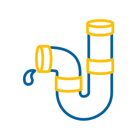 Plumbing pipes vector icon. Construction, repair and building. Graph symbol for your web site design, logo, app, UIのイラスト素材