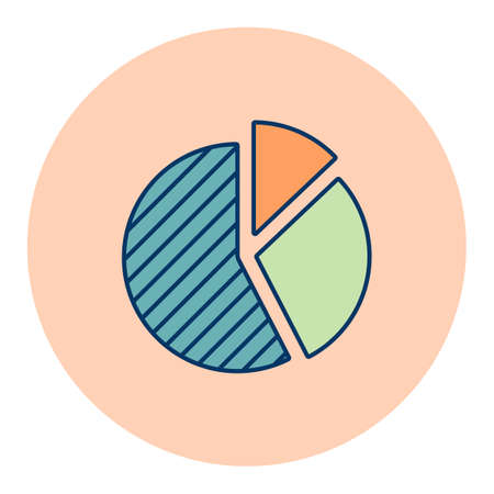 Pie Chart flat icon vector. Finances sign. Graph symbol for your web site design, logo, app, UI. Vector illustration, EPS10.のイラスト素材