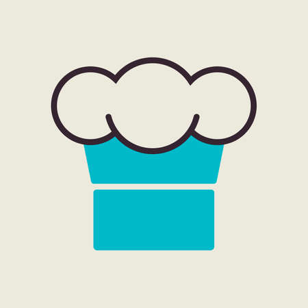 Chef Cooking cap vector color flat icon. Graph symbol for cooking web site design, logo, app, UIのイラスト素材