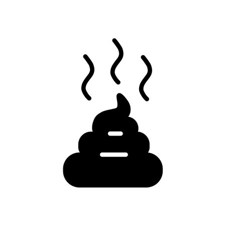 Pile of poo vector glyph icon. pet animal sign. Graph symbol for pet and veterinary web site and apps design, app, UIのイラスト素材