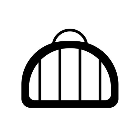 Pet carrier vector glyph icon. pet animal sign. Graph symbol for pet and veterinary web site and apps design, app, UIのイラスト素材
