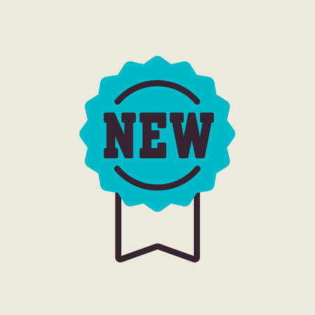 New tag and ribbon vector icon. E-commerce sign. Graph symbol for your web site design, logo, app, UIのイラスト素材