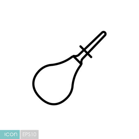 Enema isolated design vector icon. Medicine and healthcare, medical support sign. Graph symbol for medical web site and apps design, logo, app, UIのイラスト素材