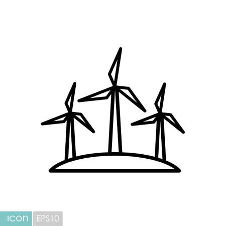 Windmill flat icon. agriculture sign. Graph symbol for your web site design, logo, app, UI. Vector illustration, EPS10.のイラスト素材
