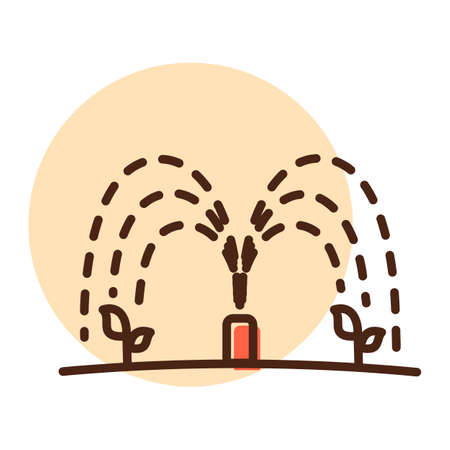 Automatic sprinkler icon. agriculture sign. Graph symbol for your web site design, logo, app, UI. Vector illustration, EPS10.のイラスト素材