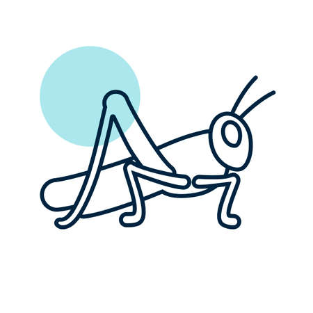 Grasshopper locust isolated icon. agriculture sign. Graph symbol for your web site design, logo, app, UI. Vector illustration, EPS10.のイラスト素材