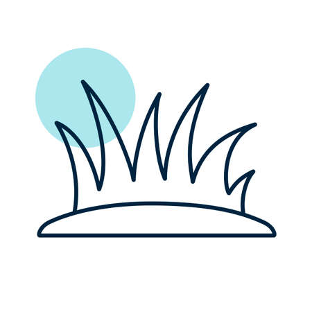 Lawn grass vector icon. lawn sign. Graph symbol for agriculture, garden and plants web site and apps design, logo, app, UIのイラスト素材