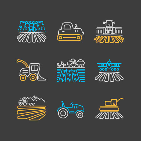 Farm Field icon. agriculture transport sign. Graph symbol for your web site design, logo, app, UI. Vector illustration, EPS10のイラスト素材