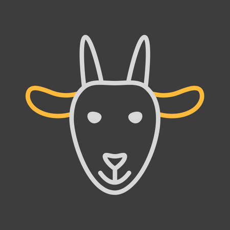 Goat icon. Farm animals vector illustration. agriculture sign. Graph symbol for your web site design, logo, app, UI. EPS10.のイラスト素材
