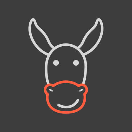 donkey icon. Farm animals vector illustration. agriculture sign. Graph symbol for your web site design, logo, app, UI. EPS10.のイラスト素材