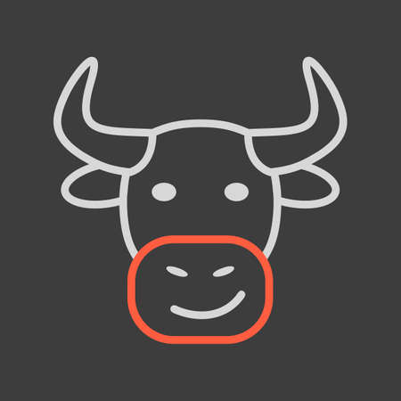 bull icon. Farm animals vector illustration. agriculture sign. Graph symbol for your web site design, logo, app, UI. EPS10.のイラスト素材