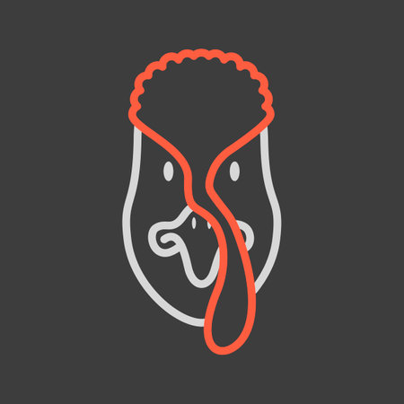 Turkey icon. Farm animals vector illustration. agriculture sign. Graph symbol for your web site design, logo, app, UI. EPS10.のイラスト素材