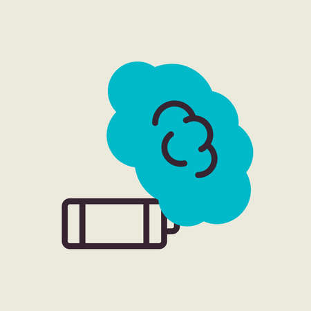 Smoke grenade isolated vector icon. Demonstration, protest, strike, revolution. Graph symbol for your web site design, logo, app, UIのイラスト素材