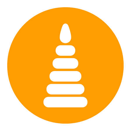 Pyramid toy vector glyph icon. Graph symbol for children and newborn babies web site and apps design, logo, app, UIのイラスト素材