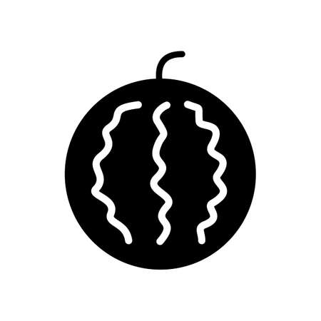 Watermelon flat glyph icon. agriculture sign. Graph symbol for your web site design, logo, app, UI. Vector illustration, EPS10.のイラスト素材