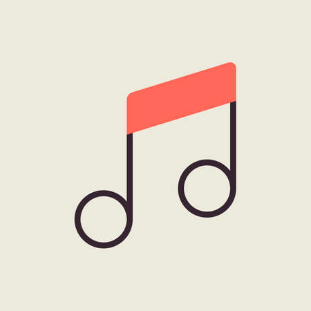 Music note vector icon. Graph symbol for music and sound web site and apps design, app, UIのイラスト素材