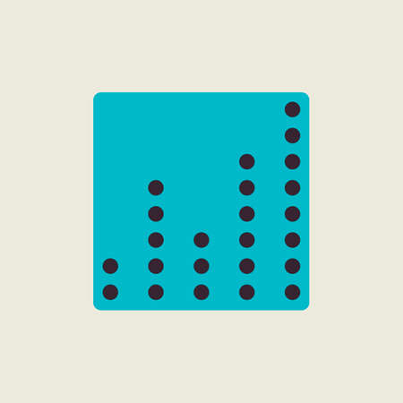 Equalizer, frequency with dots flat vector icon. audio signal. music sign. Graph symbol for music and sound web site and apps design, app, UIのイラスト素材