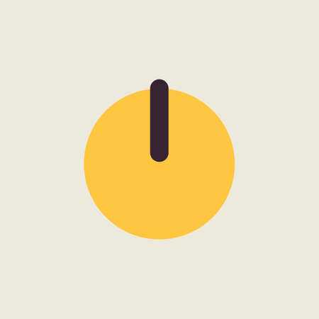 Power button vector icon. Graph symbol for music and sound web site and apps design, app, UIのイラスト素材