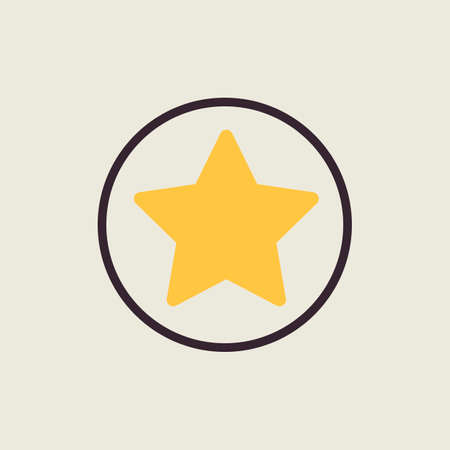 Add to favorites isolated vector icon, star symbol. Graph symbol for music and sound web site and apps design, app, UIのイラスト素材