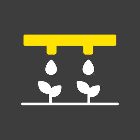 Drip irrigation glyph icon. agriculture sign. Graph symbol for your web site design, logo, app, UI. Vector illustration, EPS10.のイラスト素材