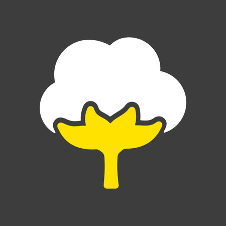 Cotton flat glyph icon. agriculture sign. Graph symbol for your web site design, logo, app, UI. Vector illustration, EPS10.のイラスト素材