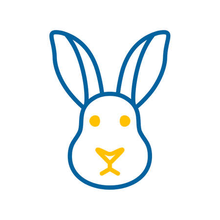 rabbit icon. Farm animals vector illustration. agriculture sign. Graph symbol for your web site design, logo, app, UI. EPS10.のイラスト素材
