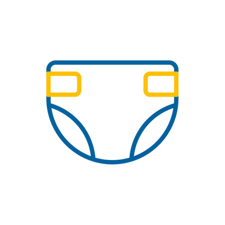 Diaper design vector isolated icon. Graph symbol for children and newborn babies web site and apps design, logo, app, UIのイラスト素材