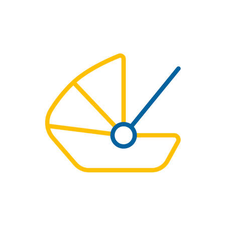 Carrycot baby isolated vector icon. Graph symbol for children and newborn babies web site and apps design, logo, app, UIのイラスト素材