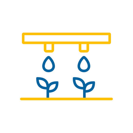 Drip system irrigation vector isolated icon. agriculture sign. Graph symbol for your web site design, logo, app, UI. Vector illustration, EPS10.のイラスト素材