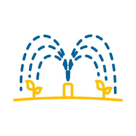 Automatic sprinkler icon. agriculture sign. Graph symbol for your web site design, logo, app, UI. Vector illustration, EPS10.のイラスト素材