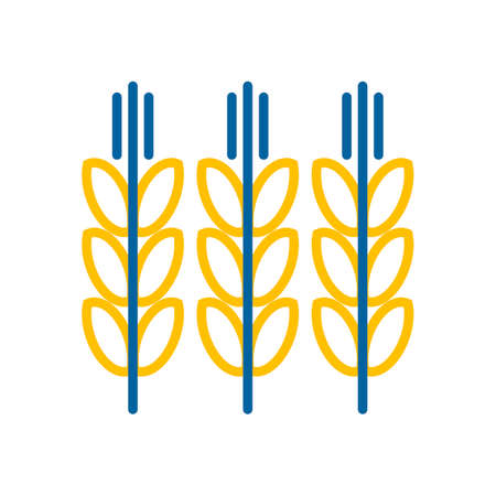 Spikelets and grains of wheat icon. agriculture sign. Graph symbol for your web site design, logo, app, UI. Vector illustration, EPS10.のイラスト素材