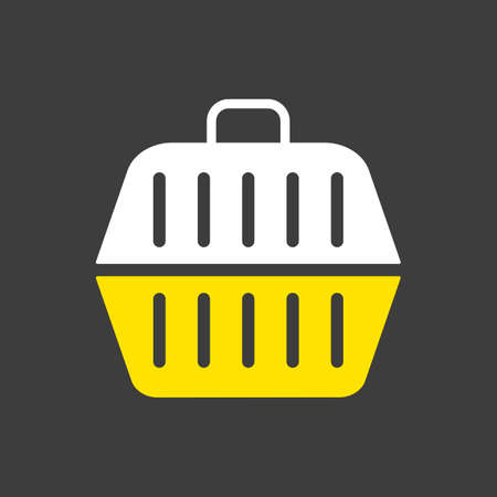 Pet carrier vector glyph icon. pet animal sign. Graph symbol for pet and veterinary web site and apps design, logo, app, UIのイラスト素材