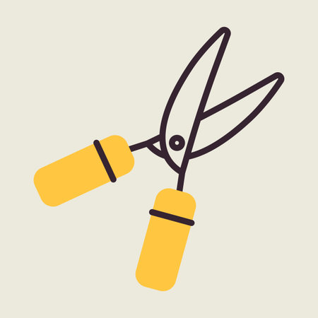 Garden shears vector icon, hedge shears sign. Graph symbol for agriculture, garden and plants web...