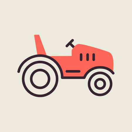 Tractor isolated icon. farmer machine. agriculture sign. Graph symbol for your web site design, logo, app, UI. Vector illustration, EPS10.のイラスト素材