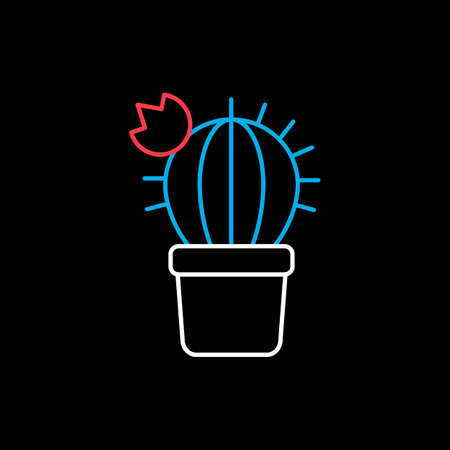 Cactus outline icon. workspace sign. Graph symbol for your web site design, logo, app, UI. Vector illustration, EPS10.のイラスト素材