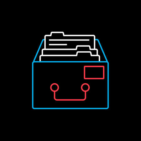 Filing Cabinet outline icon. workspace sign. Graph symbol for your web site design, logo, app, UI. Vector illustration, EPS10.のイラスト素材