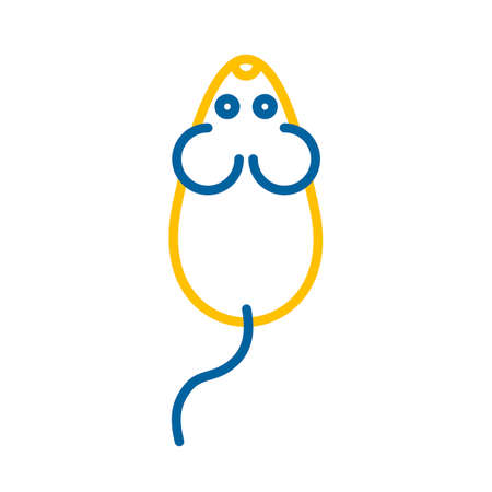 Mouse vector isolated icon. pet animal sign. Graph symbol for pet and veterinary web site and apps design, logo, app, UIのイラスト素材
