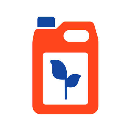 Canister of plant fertilizers vector glyph icon. Chemical fertilization of the soil. Graph symbol for agriculture, garden and plants web site and apps design, app, UIのイラスト素材