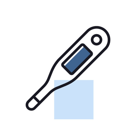 Electronic medical thermometer isolated vector icon. Medicine and medical support sign. Graph symbol...