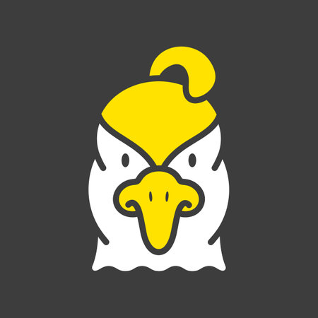 Quail glyph icon isolated on the black. Animal head vector symbol. agriculture sign. Graph symbol for your web site design, logo, app, UI. EPS10.のイラスト素材