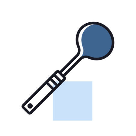 Ice cream spoon vector isolated icon. kitchen appliances. Graph symbol for cooking web site design, logo, app, UIのイラスト素材