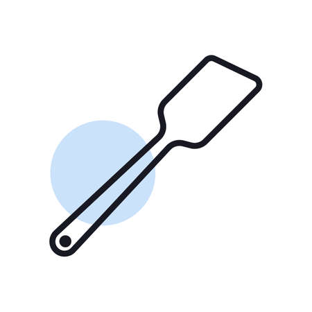 Kitchen wooden spatula vector isolated icon. kitchen appliances. Graph symbol for cooking web site design, logo, app, UIのイラスト素材