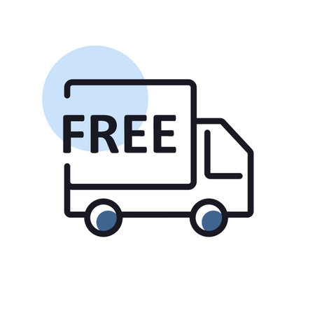 Free shipping flat icon. E-commerce sign.のイラスト素材