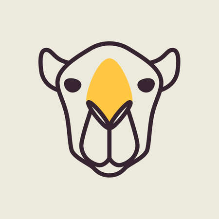 camel icon. Animal head vector symbol. agriculture sign. Graph symbol for your web site design, logo, app, UI.のイラスト素材