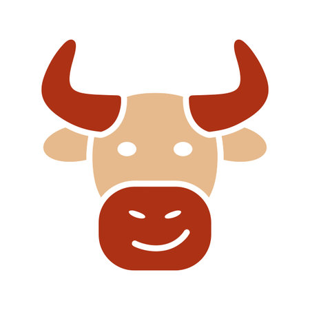 Bull glyph icon. Farm animals vector illustration. agriculture sign. Graph symbol for your web site...