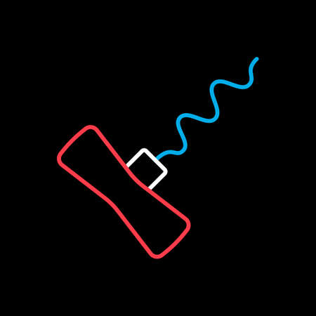 Corkscrew vector isolated on the black icon. kitchen appliances. Graph symbol for cooking web site design, logo, app, UIのイラスト素材